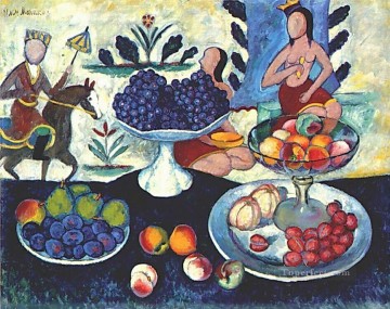 Ilya Ivanovich Mashkov Painting - still life of fruit 1913 Ilya Mashkov